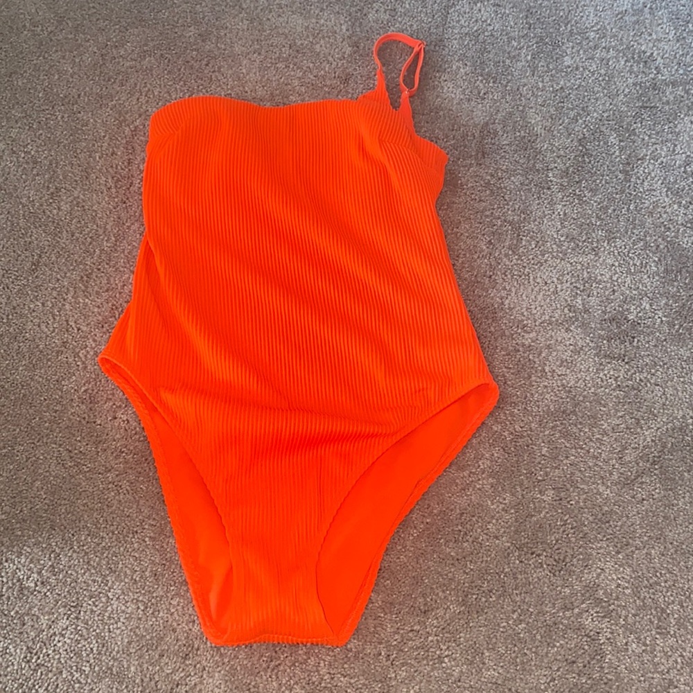 Hollister women’s size medium one piece orange bathing suit